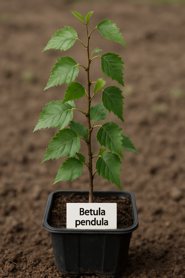 Brzoza brodawkowata (Betula pendula) – Sadzonka w doniczce, drzewo ozdobne