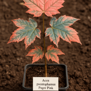 Klon jawor 'Puget Pink' - Acer pseudoplatanus 'Puget Pink' - Unikatowa odmiana o różowym wybarwieniu, sadzonka w doniczce