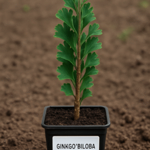 Miłorząb Dwuklapowy 'Menhir' – Ginkgo biloba 'Menhir' – Kolumnowa Odmiana w Doniczce
