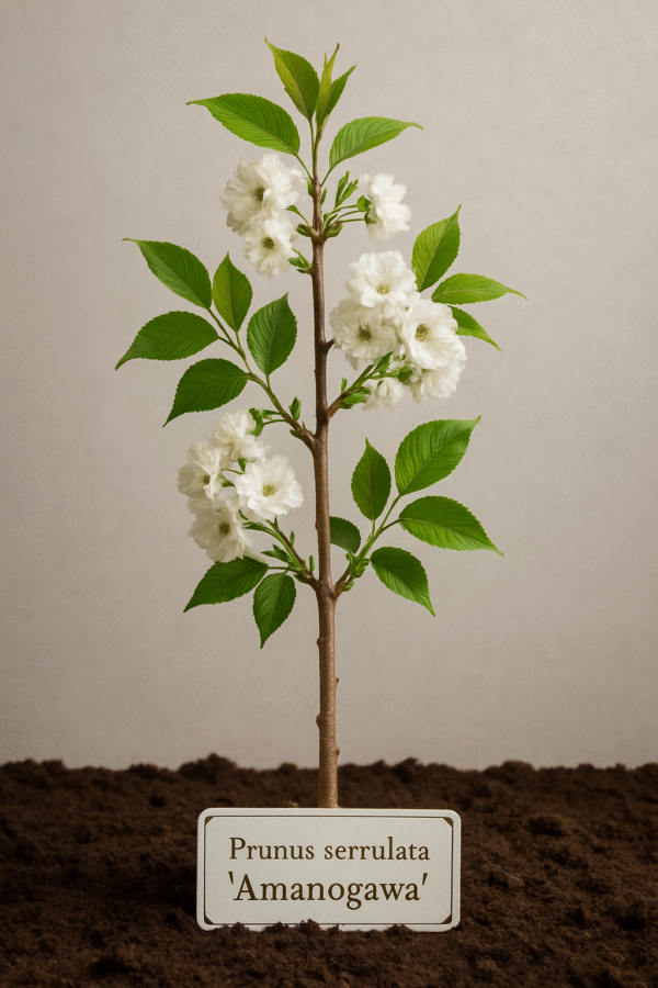 Wiśnia japońska 'Amanogawa' – Prunus serrulata 'Amanogawa' – Kolumnowa forma, sadzonka w doniczce